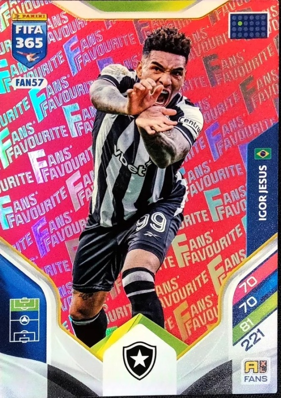FAN57 Igor Jesus Botafogo Fans Favourite Red FIFA 365 2026 > Panini
